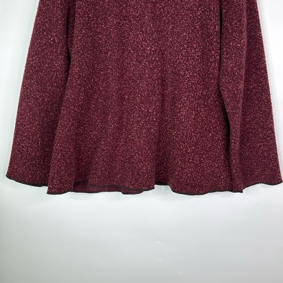 Vintage Iced Tea Burgundy Red Button Fleece Cardigan Size Large - Picture 6 of 9